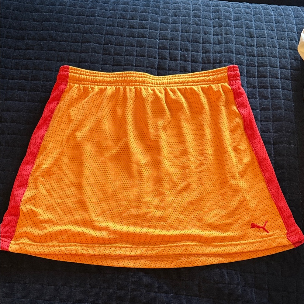 Puma Bright Orange Tennis Skirt